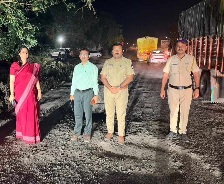 जिल्हाधिकारी मित्तल म्हणाल्या मंठा चौफुली ते नाव्हा रस्त्याची तात्काळ डागडुजी करा